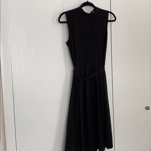 NWT Uniqlo L black pleated dress